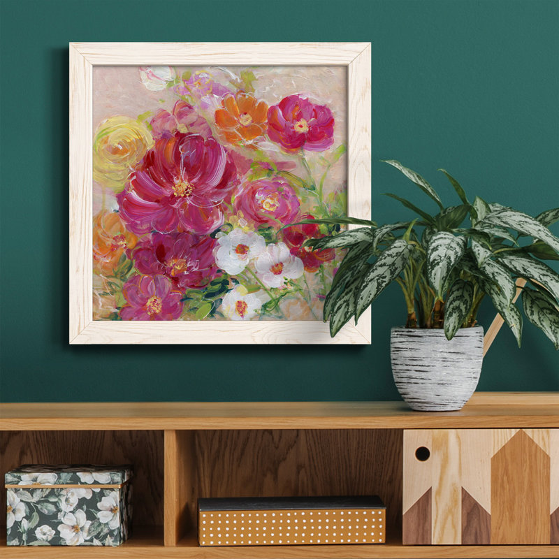 Eucalyptus Grove - Peinture sur toile encadrée, H 27,5 po x l 27,5 po x P 1,5 po, Cadre blanc
