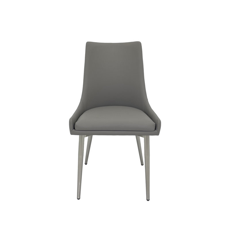 Chaise de salle à manger avec siège pour unité centrale, Gris, Argent argent