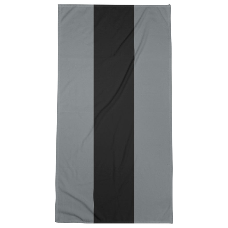Anaheim Lightweight Bath Towel, Silver/Black/Silver, Microfiber