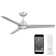 54" Mocha 3 - Blade Outdoor/Indoor Smart Propeller Ceiling Fan with Remote Control Included