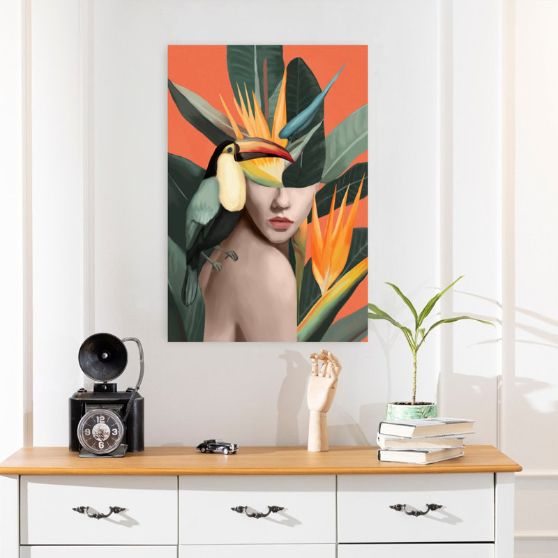 Art mural tropical tropical, H 24 po x l 16 po