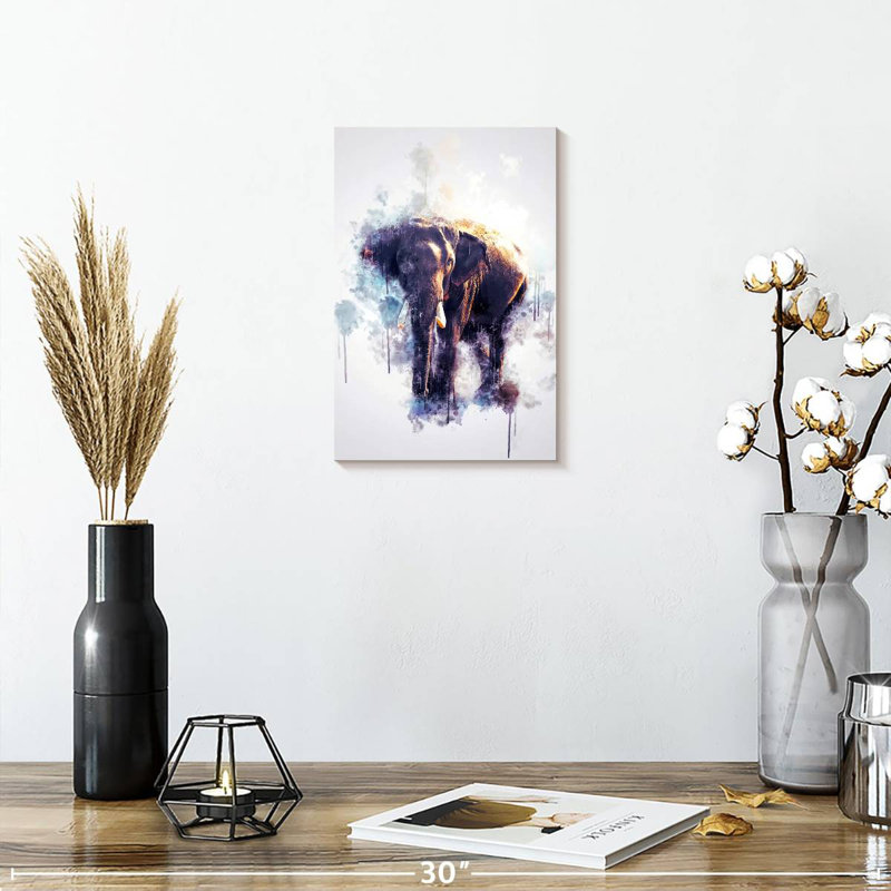 Brampt Elephant Looking, 12" H x 8" W