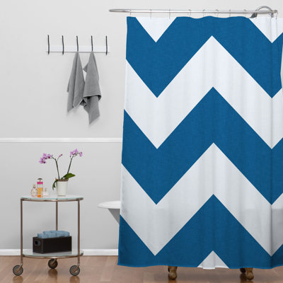 Rideau de douche simple à chevrons Darieus