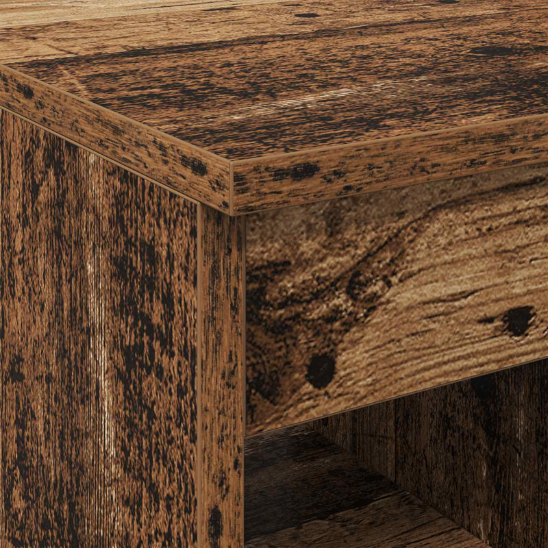 Engineered Wood Bathroom Cabinet, 50cm H x 30cm W x 35cm D, Old Wood