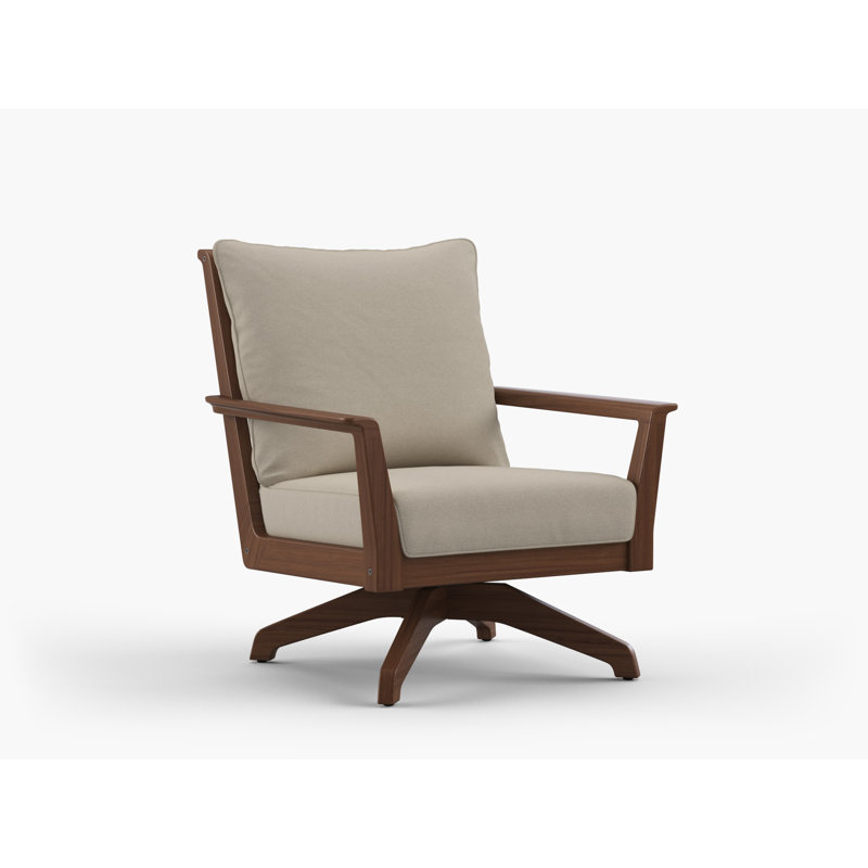 Sky Solid Wood Outdoor Rocker Chair, Premier Flax