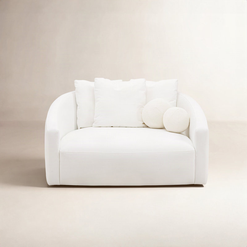 Clausell Hanim Cream Linen Daybed