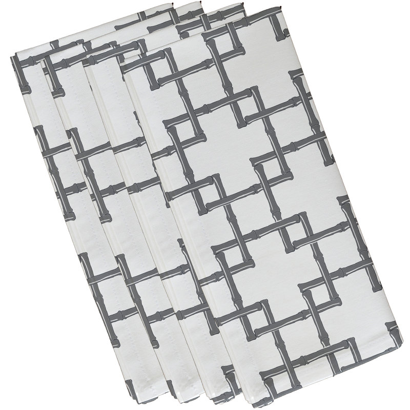 Ensemble de serviettes 4 pièces Connelly, L 18 po x L 18 po, gris