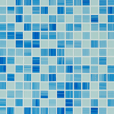 Carreau de mosaïque en verre peint à la main 12 po x 12 po