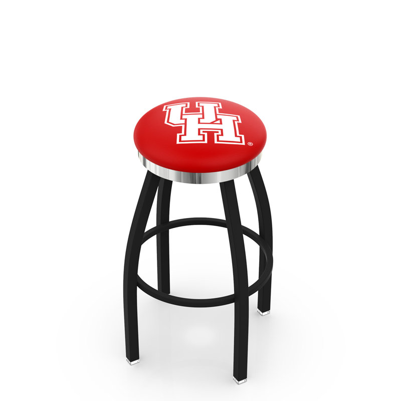 NCAA 30" Swivel Bar Stool, Chrome, University of Houston
