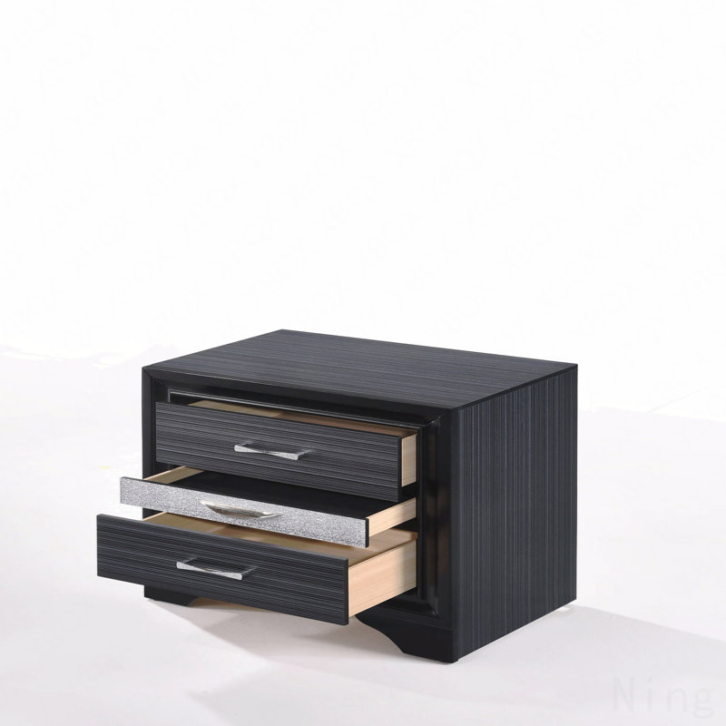 Table de chevet noire, Noir