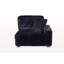 Fauteuil de salon modulaire 1pc RAF avec accoudoir porte-gobelet en velours côtelé noir