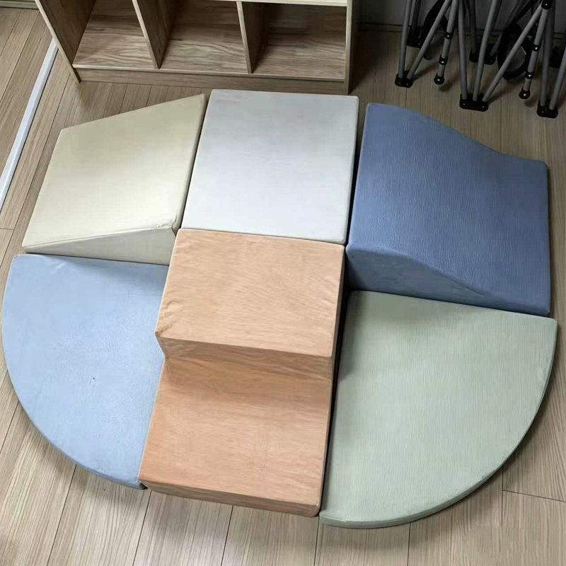 Ensemble de jeu souple et jouets d'escalade pour bébé, 6 blocs d'escalade en mousse pour tout-petits