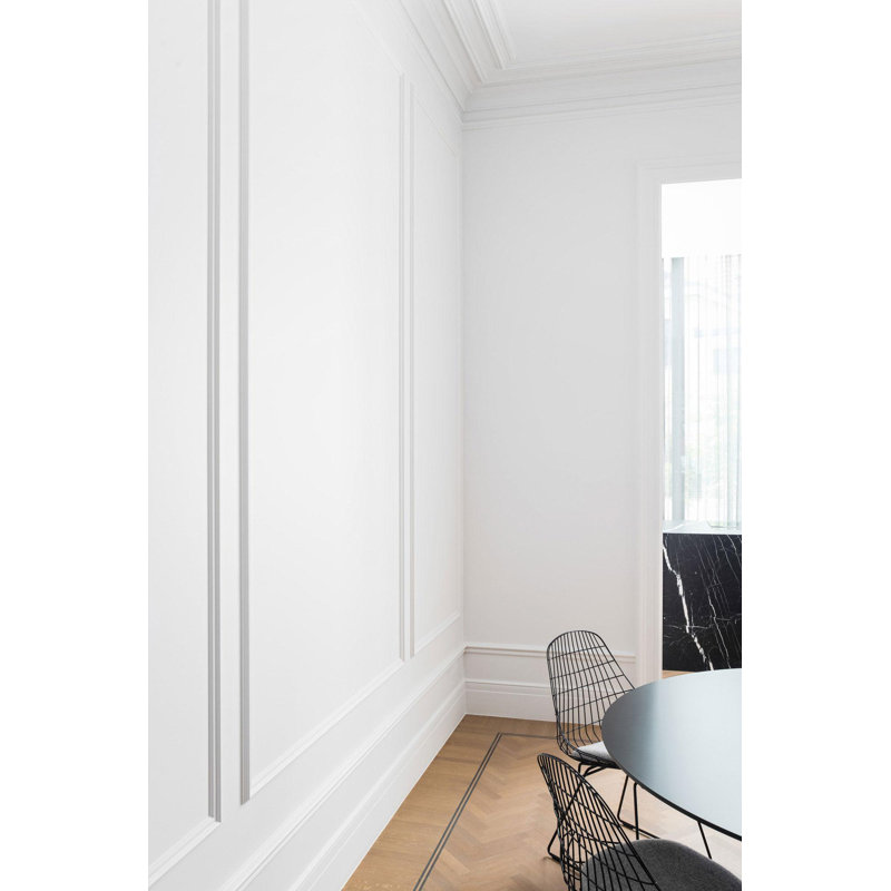 9/16 in D x 1-9/16 in W x 78-3/4 in L Primed White Plain Polyurethane Panel Moulding