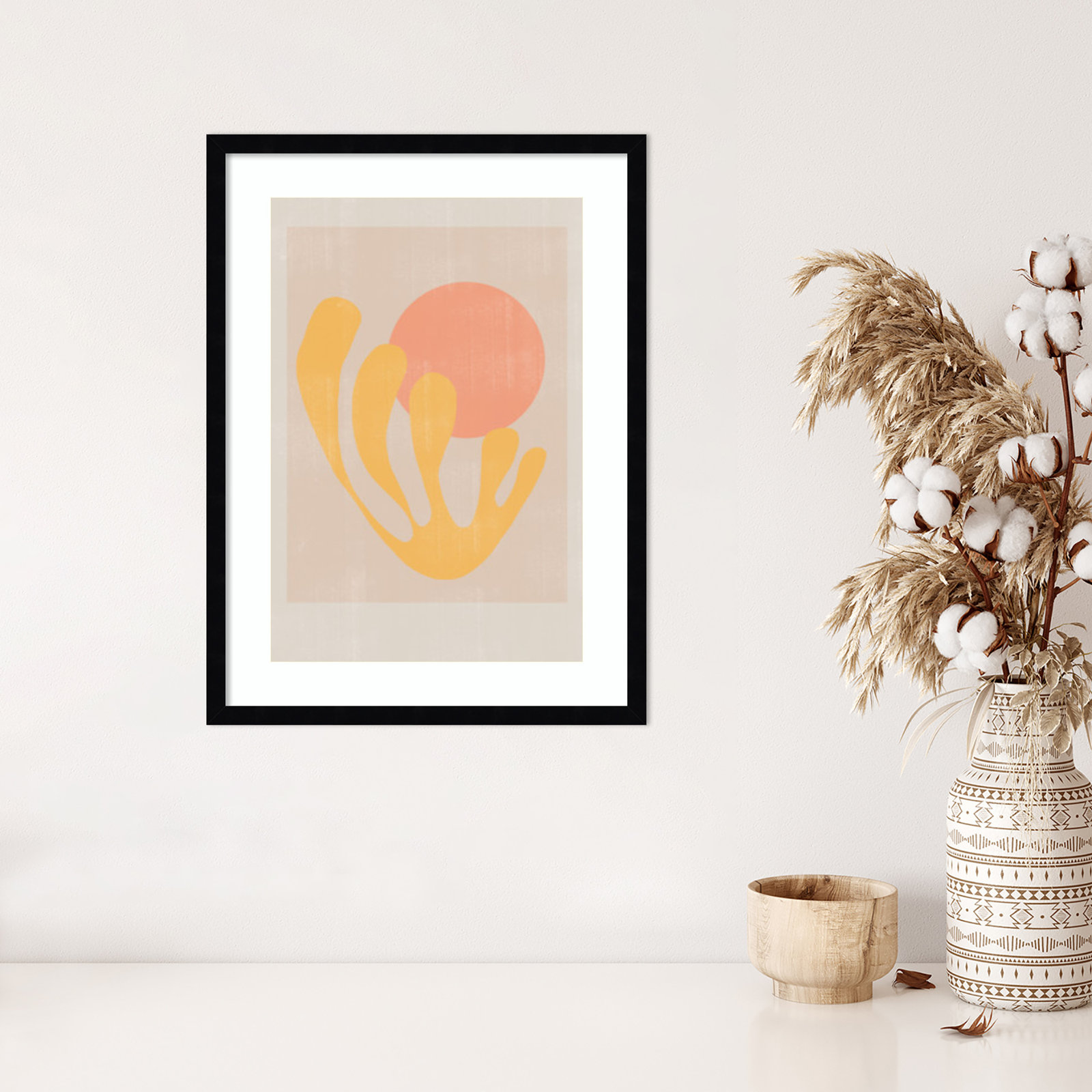 Giese "Modern Plant No. 2" Print, Black, 25" H x 19" W