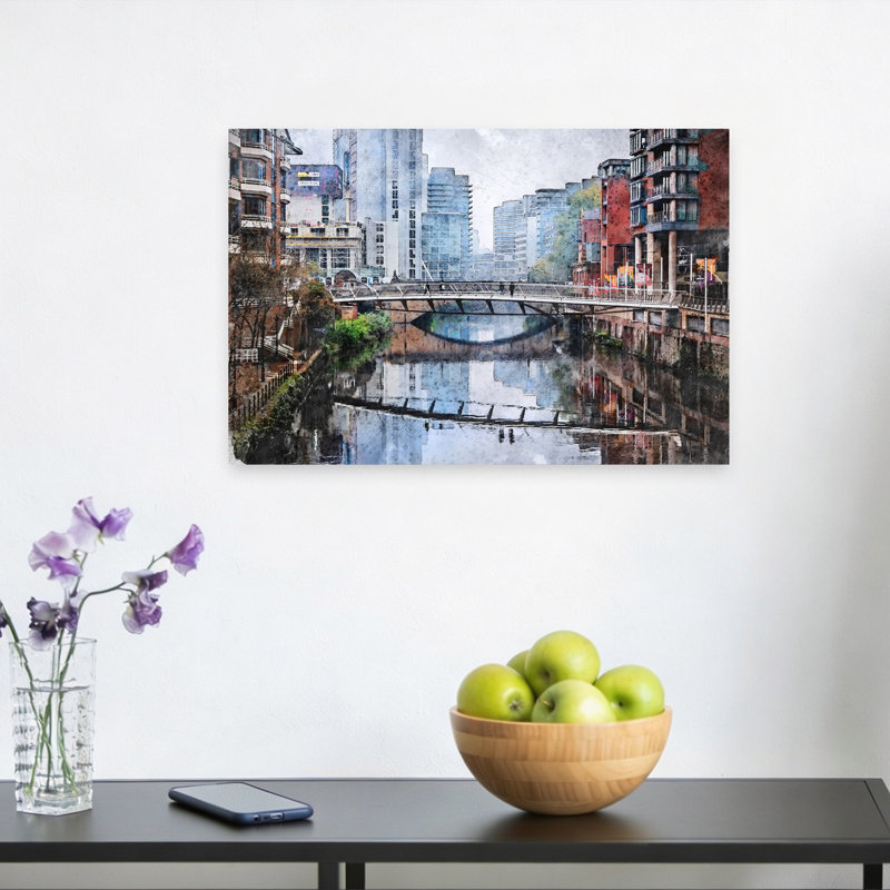 Art urbain urbain, architecture urbaine contemporaine, H 12 po x l 18 po