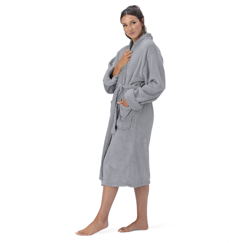 Peignoir Silk Touch, S, Gris