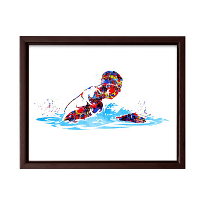 Aquarelle nageur