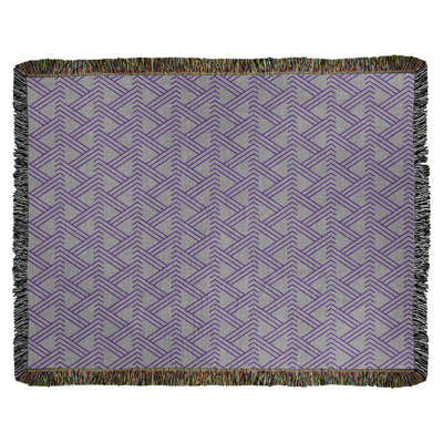 Couverture en coton tissé zigzag classique