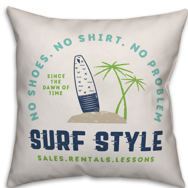 Coussin décoratif d'intérieur/d'extérieur, H 16 po x l 16 po, Polyester / Bourre en polyester