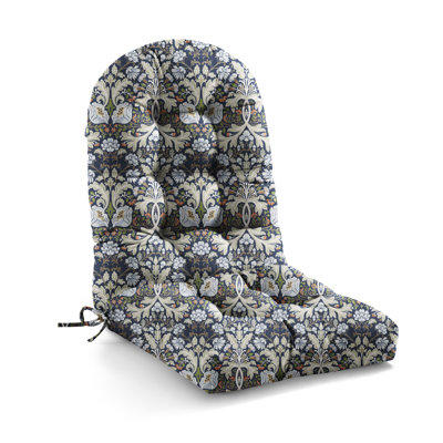  Adirondack Chair Cushion High Back Tufted Outdoor Seat Cushion 48X21x4 Inch Waterproof Patio Furniture Cushion For Rocking Chairs, UV Fade Resistant Garden Cushion,Floral