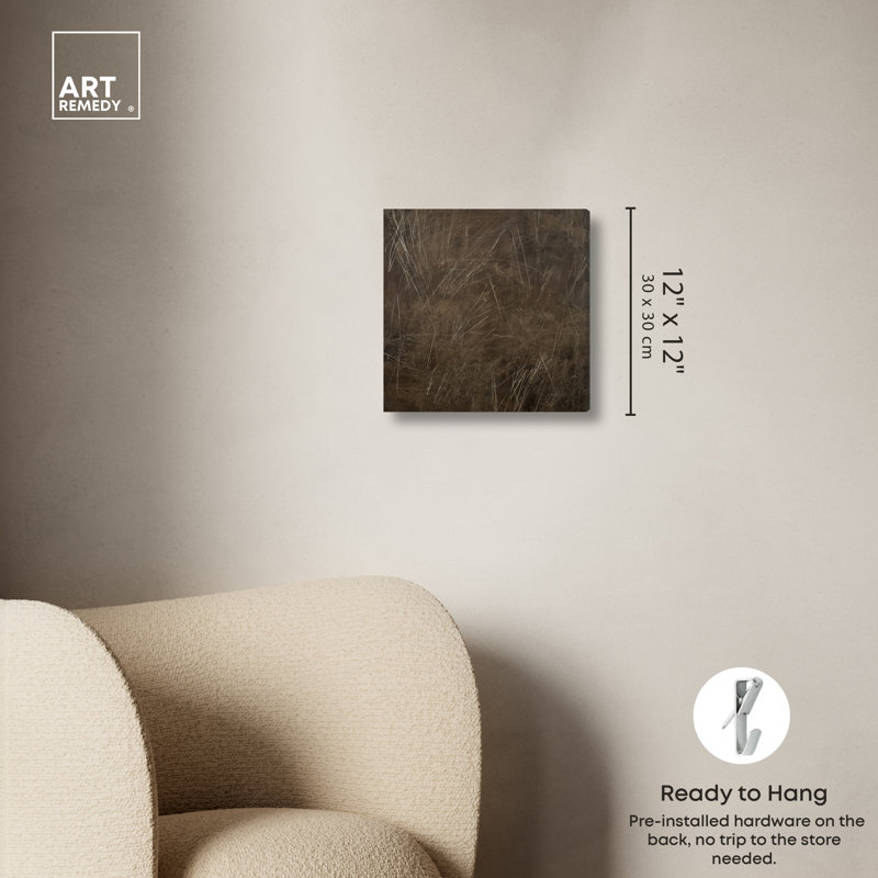 Impression sur toile Brown Scuff II par Art Remedy, tendue avec châssis, 12 x 12, 12"H x 12"W, Gallery Wrapped