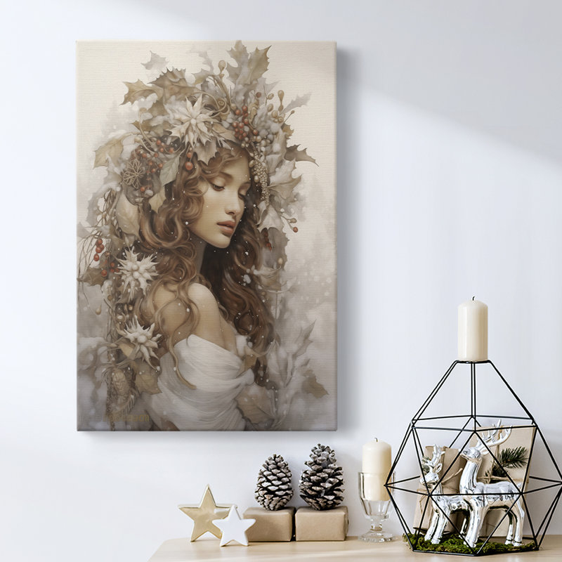Art des Fêtes de Noël - Toile tendue avec châssis DCC, H 36 po x l 24 po