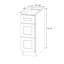 Meuble bas standard en contreplaqué blanc, prêt à assembler, Kindwood Eco Shaker, 76 cm (L) x 61 cm (P) x 88 cm (H),-123468914-134212236