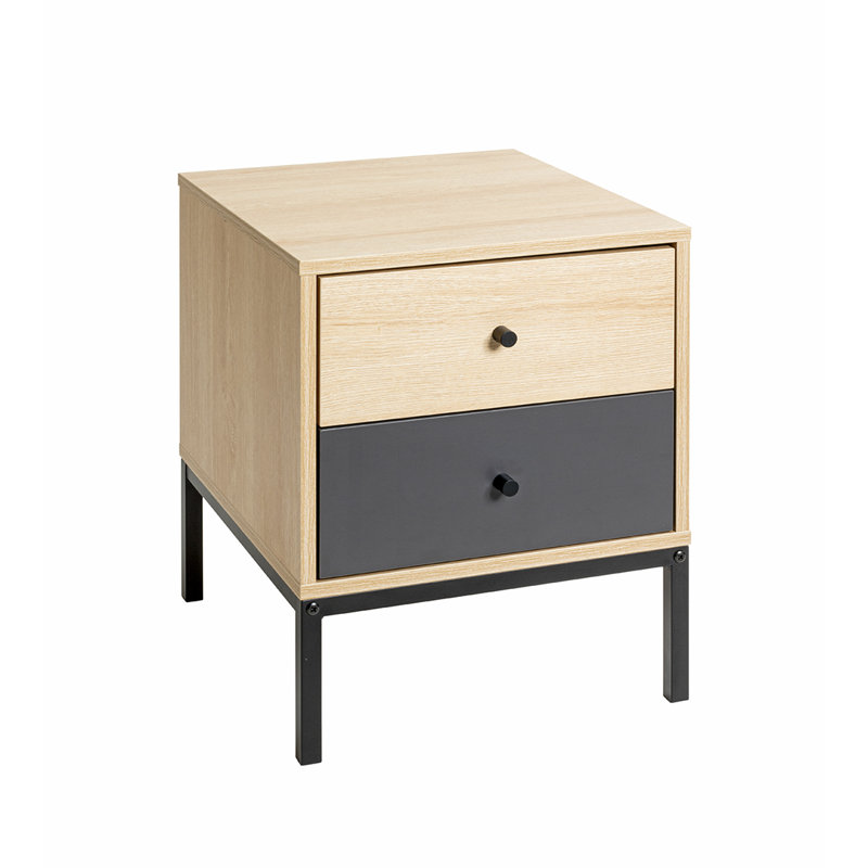 40cm W Metal Bedside Table