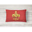 Coussin intérieur/extérieur arbre de noël fleur de lis avec lumières