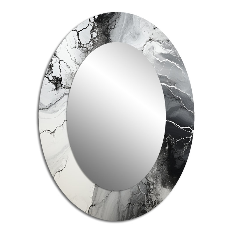 Miroir mural noir et blanc, 40 po x 30 po