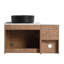 Meuble-lavabo mural 36 po avec lavabo d'art en céramique, tablettes de rangement, porte à fermeture en douceur, contreplaqué, design moderne pour les espaces