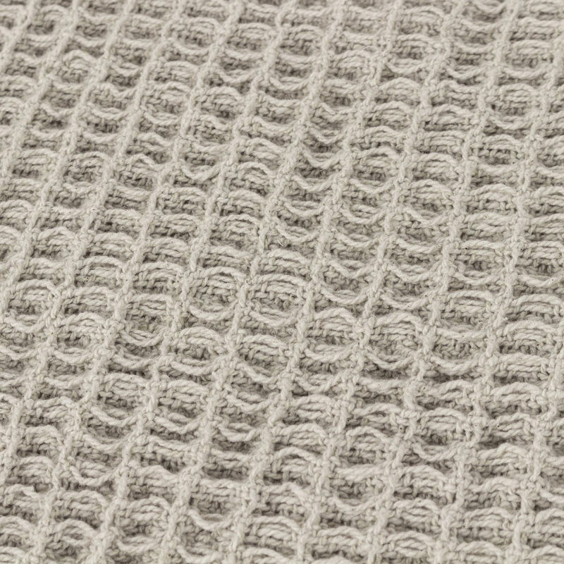 Canopy Waffle Throw Blanket, Stone/Natural