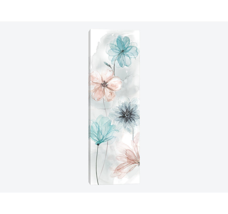 «Transparent Rain II» par Carol Robinson, reproduction d'art sur toile tendue, H 48 po x l 16 po x P 1,5 po, Toile tendue