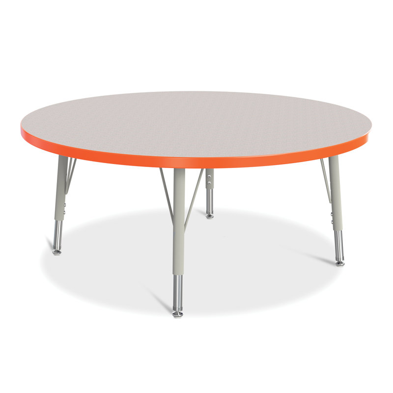 Tables rondes Berries, Gris / Orange, l 42 po x P 42 po (taille élémentaire : H 15 po