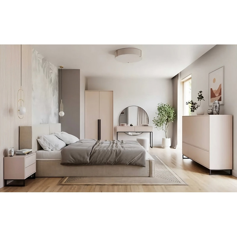Manufactured Wood Wardrobe, Beige