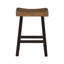 Table transitionnelle à hauteur de comptoir - Hévéa massif en bois noir et brun avec 2 tabourets-140405659-140405660-140405661