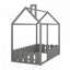 Structure de lit en bois avec clôture-738509980