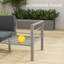 126cm Wide L-Shaped Loveseat,Patio Sofa with Cushions