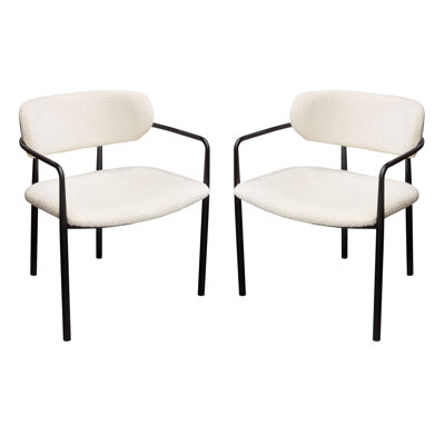 Chaise avec accoudoirs à dossier bas Kathyrne