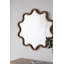 Miroir d'appoint 31 "x 30" en bois avec cadre unique, miroir mural pour le hall d'entrée de la chambre à coucher du salon