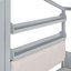 Lit simple avec canapé, lit plateforme pour enfants avec deux tiroirs et tablette de rangement, gris