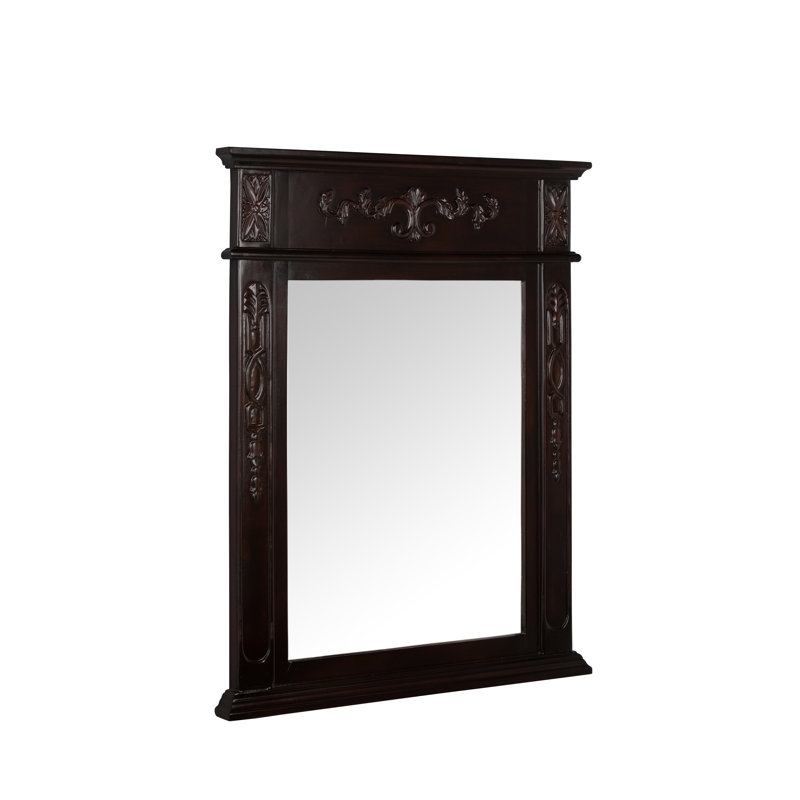 Gilkey Traditional Bathroom / Vanity Mirror, Dark Cherry