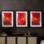 Cuivre et rouge I - Impression personnalisée de qualité supérieure avec cadre mat - 3 pièces-859709781-859709783
