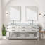 Meuble-lavabo double en chêne blanc 72 po X P 22 po D, avec plateau en marbre de culture-117970968-117970970