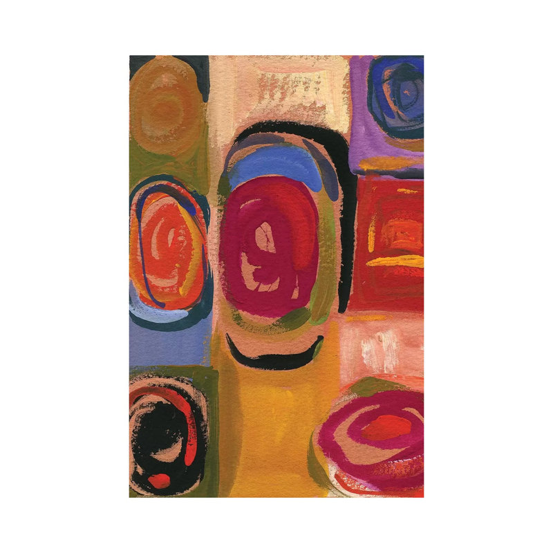 8 Circles 1 Piece Wrapped Canvas Painting, 30.48 cm H x 45.72 cm W