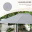 Auvent de remplacement pour pavillon de jardin 10 pi x 13 pi, gris, résistance, ventilation et drainage, remplacement extérieur gris 13 pi, protection, toit