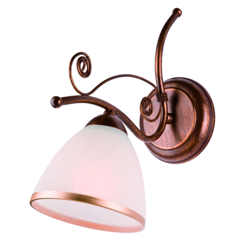 Zada Steel Armed Sconce, Brown