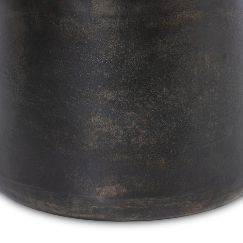 Ifigenia Camilla Outdoor End Table, Distressed Bronze