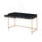 High Gloss Rectangular Writing Desk With 2 Drawers