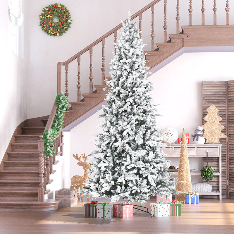 Arbre de Noël artificiel enneigé avec 616 branches réalistes